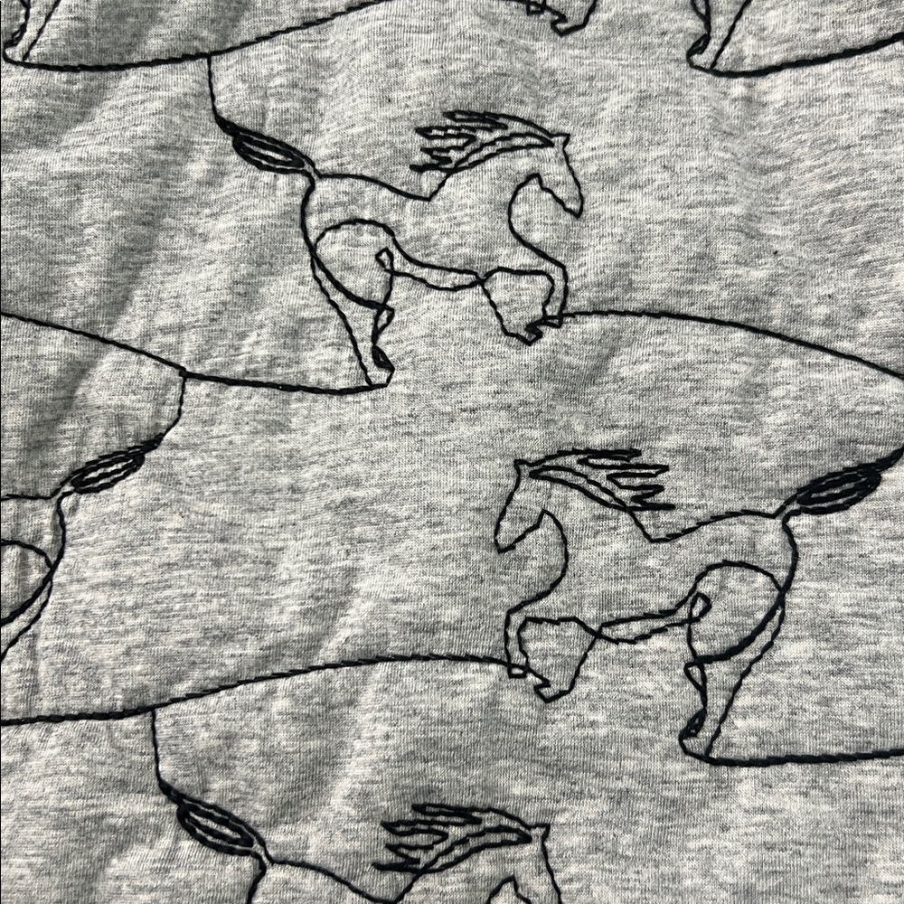 Ariat Light Heather Gray Crewneck Sweatshirt with Horse Outline Print - Picture 8 of 8